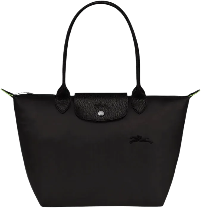 Longchamp Le Pliage Green M Tote Bag Black