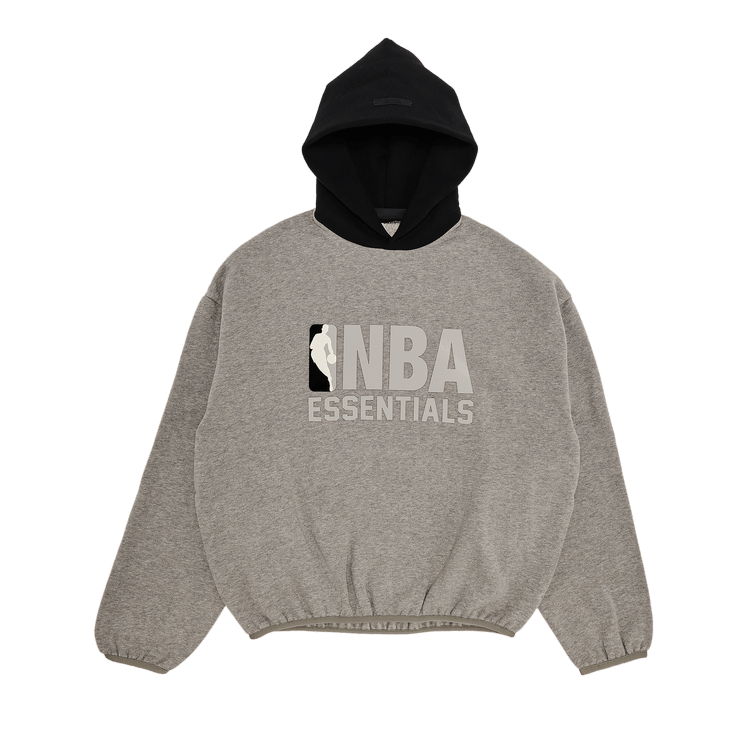 Fear of God Essentials x NBA Hoodie 'Warm Heather/Black'
