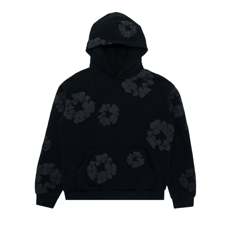 Denim Tears Cotton Wreath Hooded Sweatshirt 'Black Monochrome'