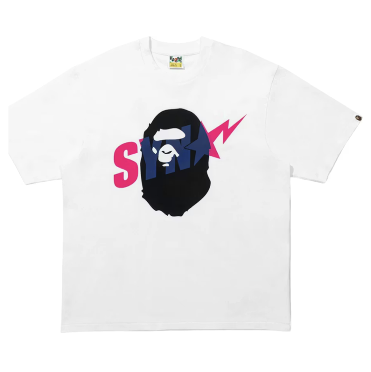 Bape x Central Cee x Spotify Ape Head Tee White