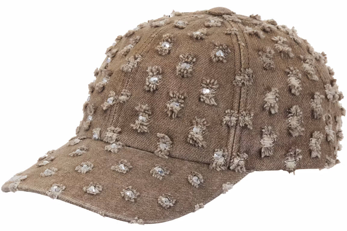 Supreme Hole Punch Rhinestone Denim 6-Panel 'Brown'