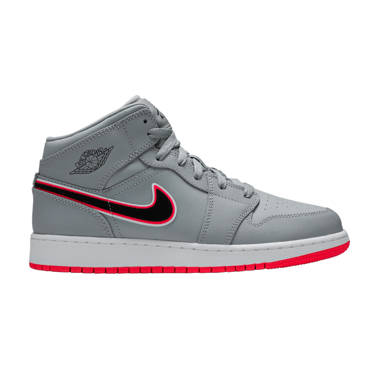 Air Jordan 1 Mid GS 'Wolf Grey Pink'